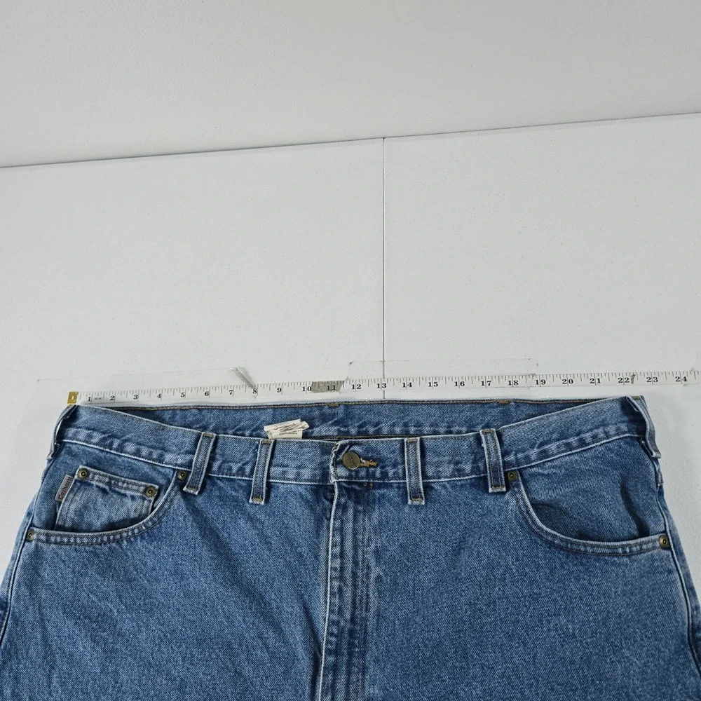 Carhartt B18 STW Traditional Fit Jeans Mens 46x30 Blue Stonewash Denim Workwear